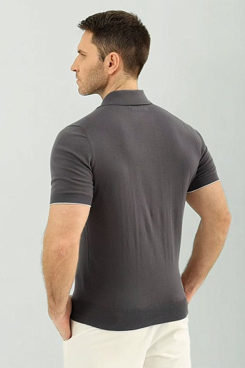 Мужское серое поло Brunello Cucinelli premium   