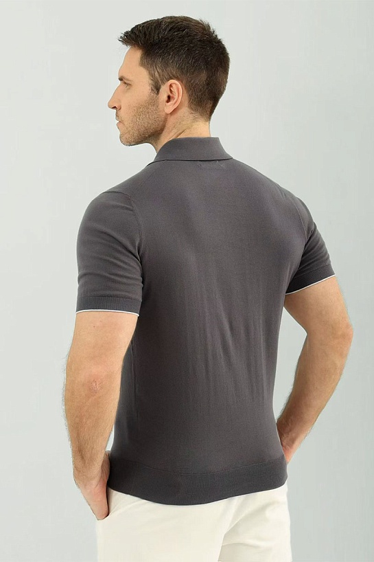 Мужское серое поло Brunello Cucinelli premium