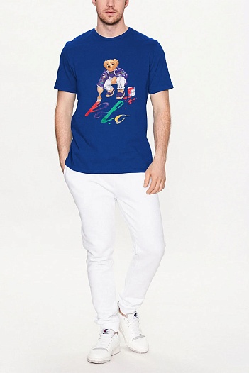 Футболка синего цвета Polo Ralph Lauren "Bear"   