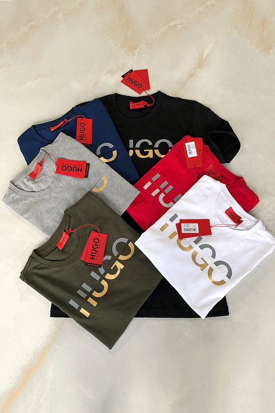 Мужская чёрная футболка Hugo Boss