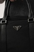Дорожная чёрная сумка Prada logo-plaque 50x20 см