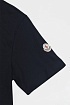 Мужская тёмно-синяя футболка Moncler logo-patch
