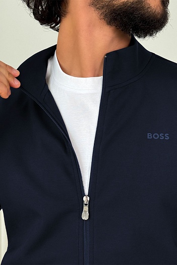Кофта на молнии тёмно-синего цвета Hugo Boss   