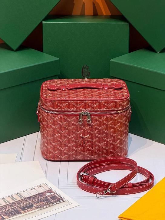 Кожаная сумка Goyard Muse Vanity Case ​premium 20x16x14 см