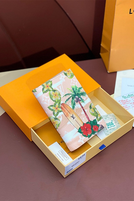 Кожаная обложка для паспорта Louis Vuitton Premium 10x14x2.5 см