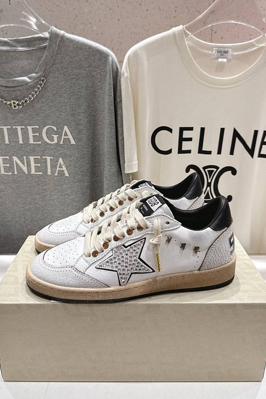 Женские кожаные кроссовки Golden Goose Super Star premium