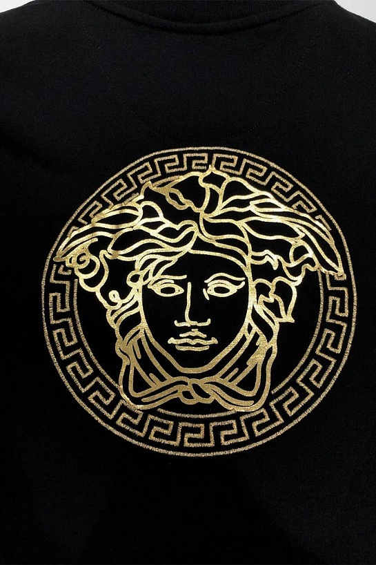 Чёрная футболка Collaboration Fendi x Versace Fendace Logo