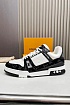Кожаные кроссовки Louis Vuitton Trainer Monogram - White / Black
