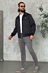 Мужская чёрная куртка Burberry Equestrian Knight