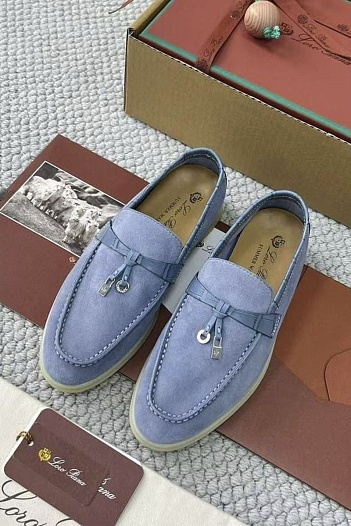 Женские лоферы Loro Piana Summer Charms Walk premium - Blue   