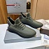 Мужские кожаные кроссовки Prada lace-up - Khaki