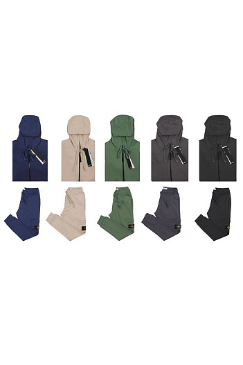 Мужская кофта серого цвета Stone Island compass-patch   