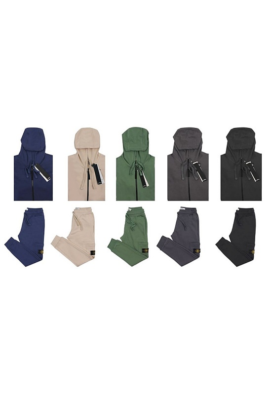 Мужские штаны зелёного цвета Stone Island compass-patch