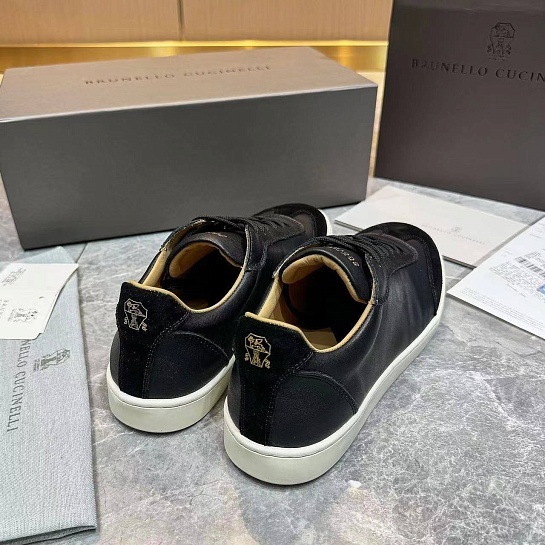 Мужские комбинированные кроссовки Brunello Cucinelli