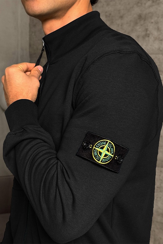 Кофта чёрного цвета Stone Island Zip-Up Compass-patch