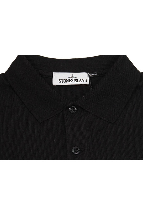 Мужское серое поло Stone Island compass badge