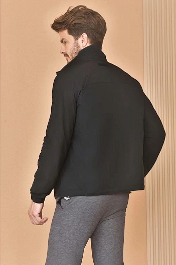 Двусторонняя куртка Zegna Premium zip-up - Black / Grey   