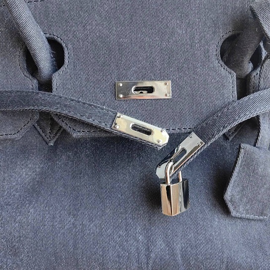 Женская джинсовая сумка Hermes Birkin 40x21 см (2 расцветки)