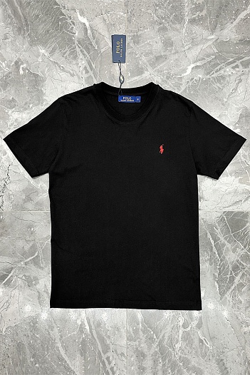 Чёрная футболка Polo Ralph Lauren basic   