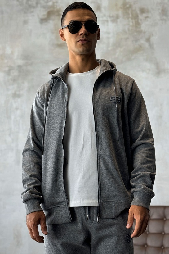 Кофта на молнии Emporio Armani цвета антрацит