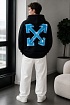 Чёрное худи Off-White Metal Arrow logo-print