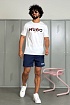 Футболка белого цвета Hugo Boss Dakaishi double logo