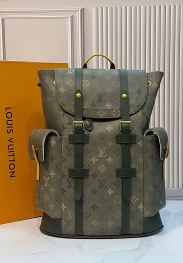 Кожаный рюкзак Louis Vuitton Christopher MM premium 39x32x12 см   
