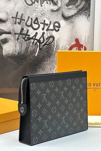 Клатч Louis Vuitton Pochette Monogram Eclipse Premium 27x21x6 см   