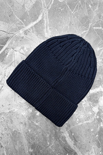 Шапка синего цвета Calvin Klein logo-patch   