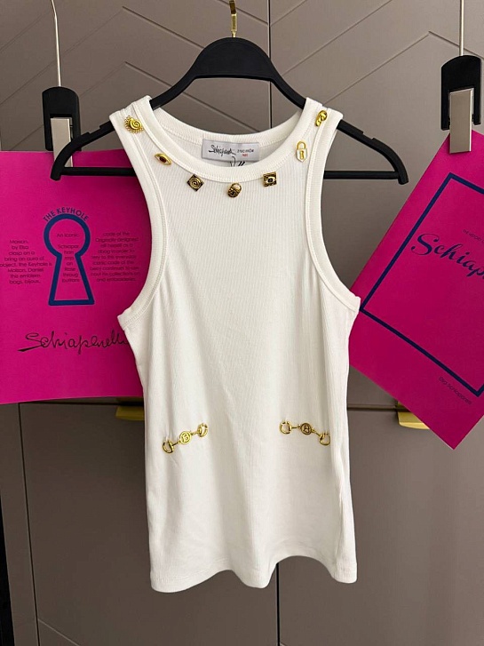 Женская майка Schiaparelli premium - White