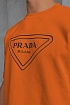 Оранжевая оверсайз футболка Prada Milano logo