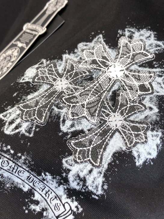 Чёрная оверсайз футболка Chrome Hearts Premium