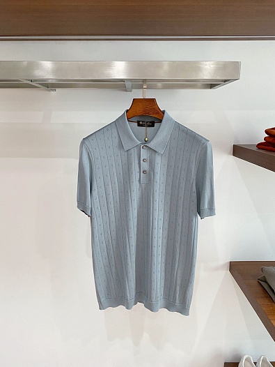 Мужское синее поло Loro Piana premium   
