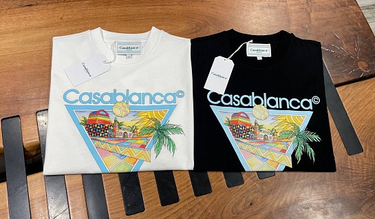 Белая футболка Casablanca Afro Cubism Tennis Club