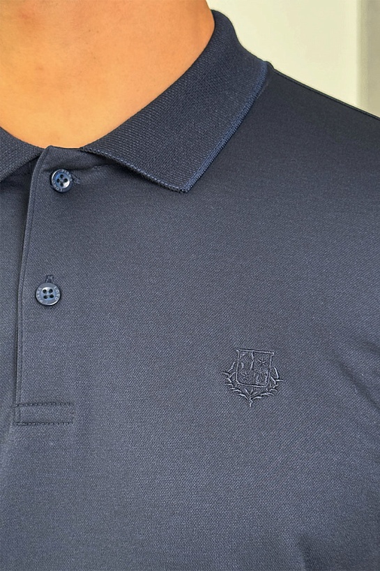 Мужское поло Loro Piana синего цвета