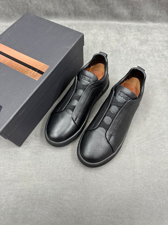 Мужские кроссовки Ermenegildo Zegna Triple Stitch - Black