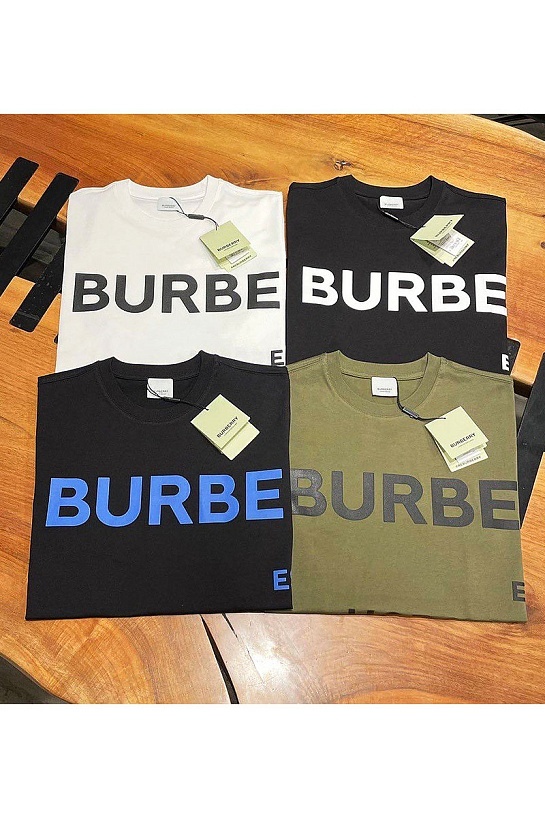 Футболка белого цвета Burberry Horseferry print