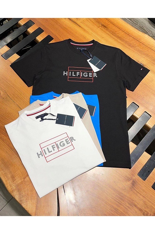 Мужская футболка Tommy Hilfiger белого цвета