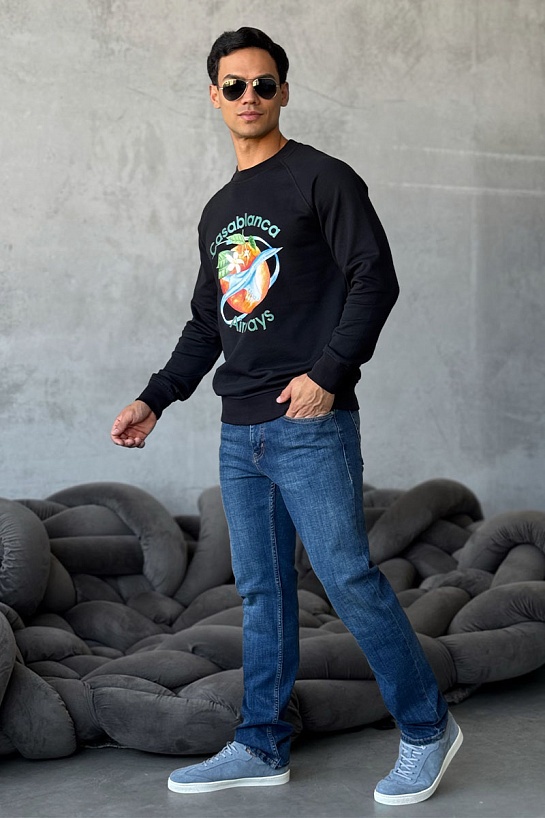 Чёрный свитшот Casablanca Orbite Autour De l'Orange