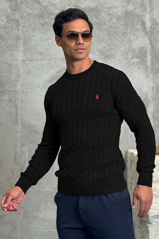 Мужской свитер Polo Ralph Lauren cable-knit - Black