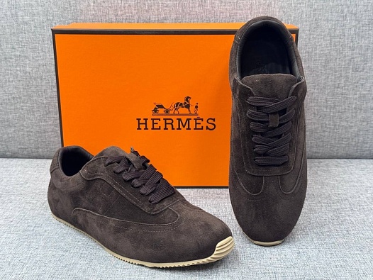 Мужские замшевые кроссовки Hermes Master   