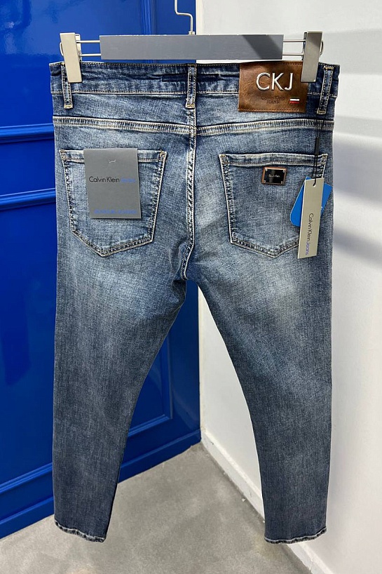 Мужские синие джинсы Calvin Klein logo-plaque