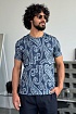 Синяя футболка с узором пейсли Etro Premium