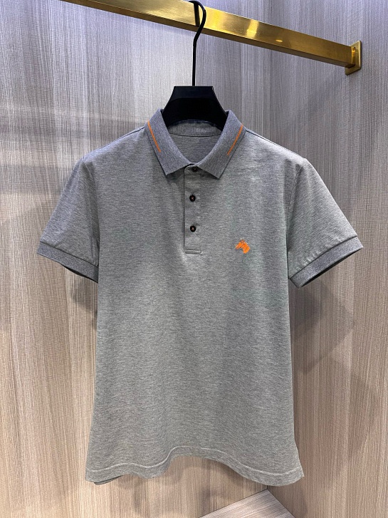 Мужское поло Hermes Premium - Grey