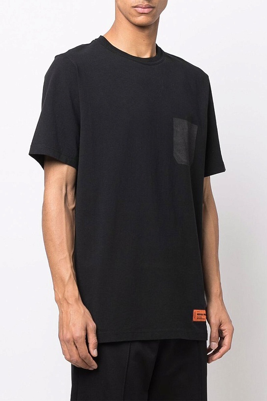 Чёрная оверсайз футболка Heron Preston