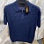 Мужское поло синего цвета Zilli zip neck