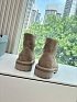 Женские замшевые ботинки с мехом Balenciaga Alaska Fur High Boot Premium - Grey