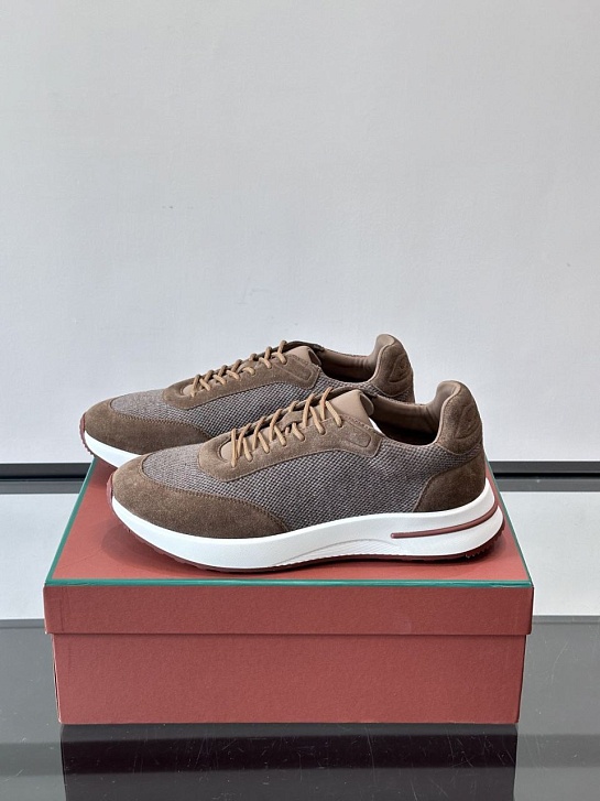 Мужские кроссовки Loro Piana Week End Walk - Brown