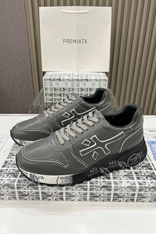 Кожаные кроссовки Premiata Mick - Grey