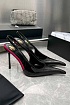 Женские кожаные туфли на каблуке Yves Saint Laurent premium
